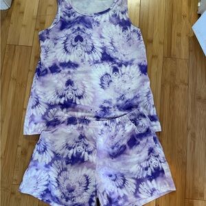 Purple Tie-Dye Sleepwear Set